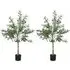 Silk Olive Tree Artificial Plant Pot 120cm 2 Pack - Green