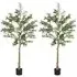 Silk Olive Tree Artificial Plant Pot 150cm 2 Pack - Green