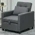 Single Convertible Chair Bed - Grey