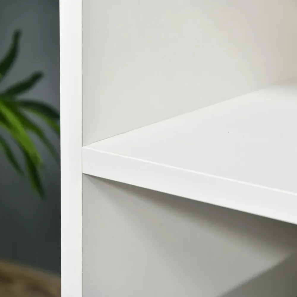 Single Door 3 Shelf TV Unit - White