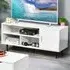 Single Door 3 Shelf TV Unit - White