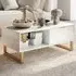 Single Drawer Coffee Table with Shelf - White