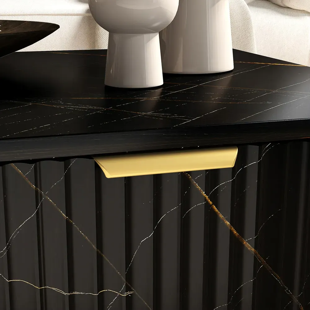 Single Drawer Coffee Table with Storage - Black