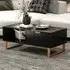Single Drawer Coffee Table with Storage - Black