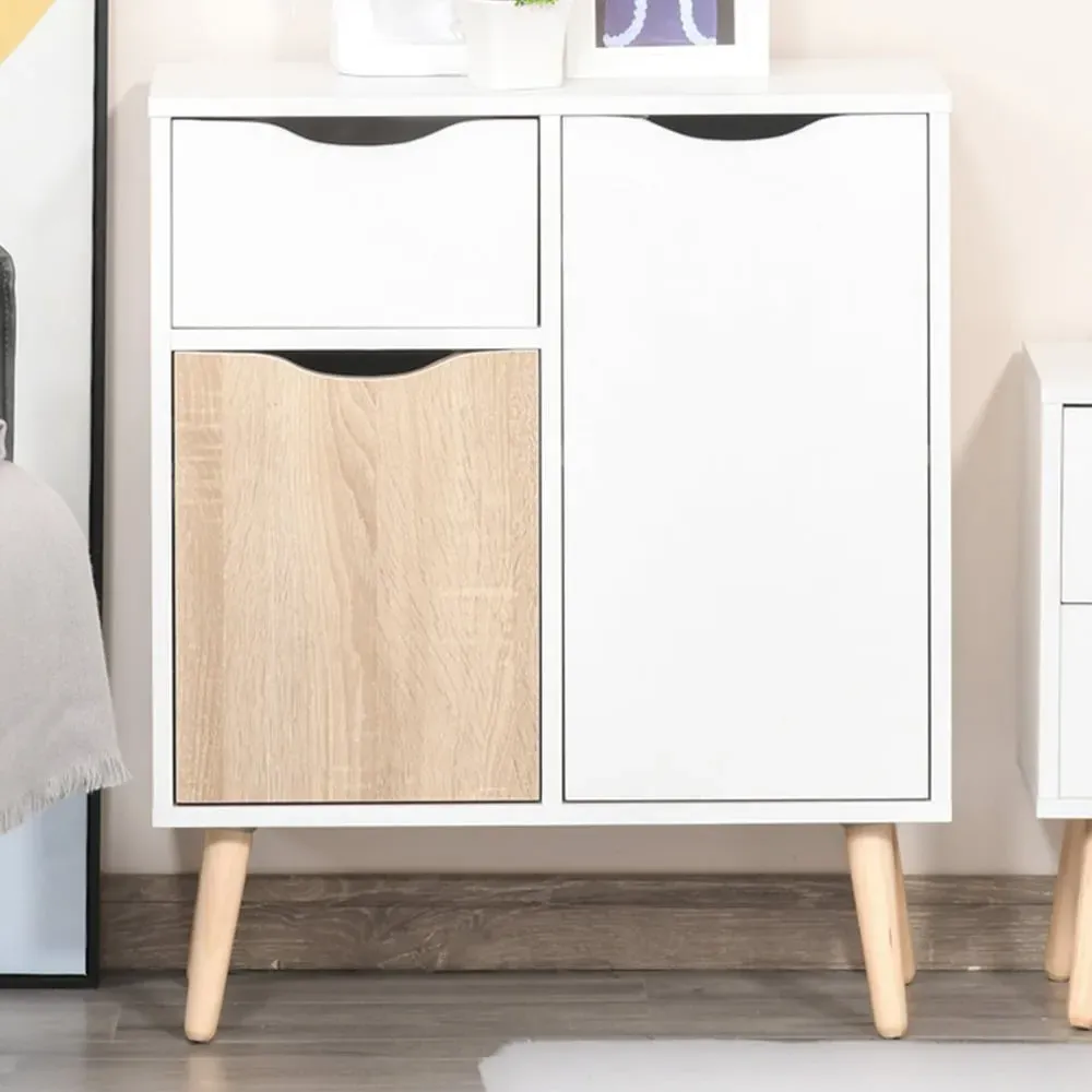 Single Drawer Floor Storage Cabinet - Yellow image