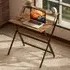 Single Shelf Foldable Computer Desk - Brown