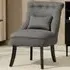 Single Upholstered Chair with Pillow - Charcoal Grey, Fabric