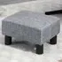 Small Footstool - Grey, Linen