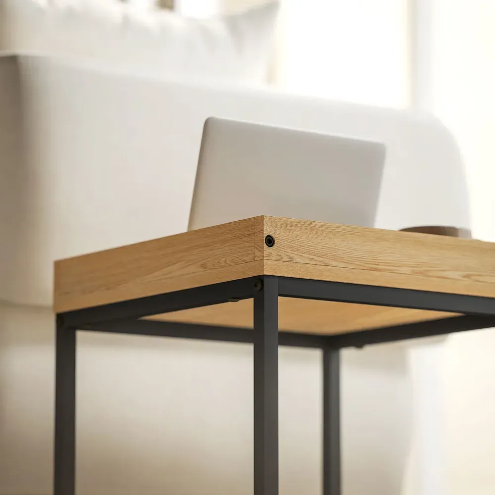 Square Nesting Coffee Table Set of 2 - Black