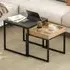 Square Nesting Coffee Table Set of 2 - Black