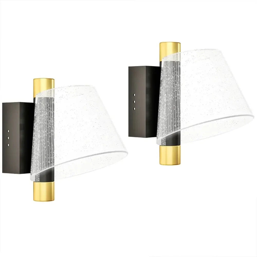 Starry LED Wall Light 2 Pack - Black image