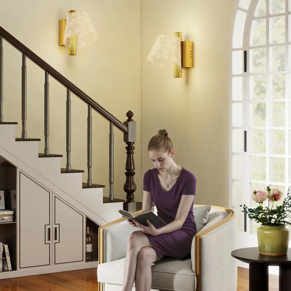 Starry LED Wall Light 2 Pack - Gold