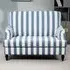 Striped Armchair - Blue, Velvet