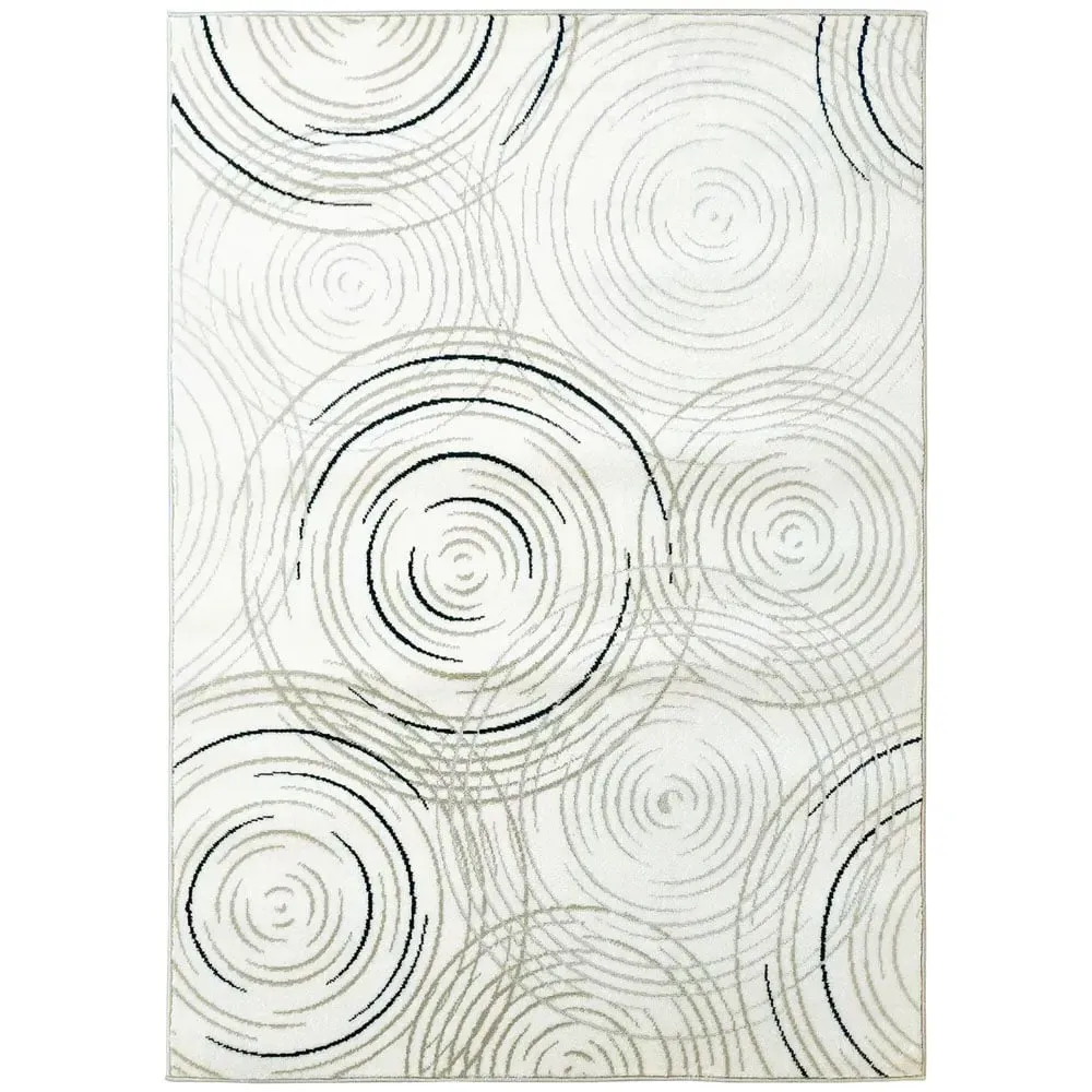 Swirl Pattern Allergy Friendly Rug - Cream image