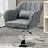 Swivel Accent Chair - Dark Grey, Microfibre