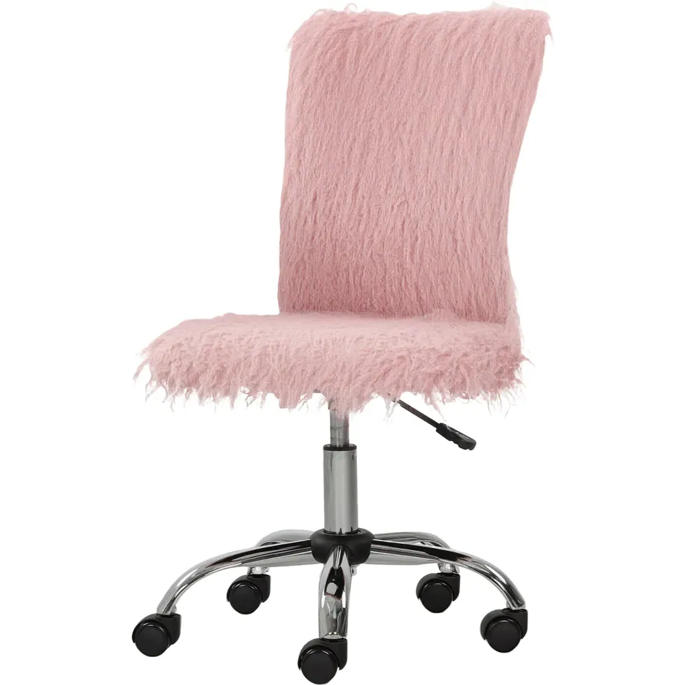 Swivel Armless Vanity Chair - Pink
