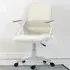 Swivel Computer Chair with Flip Up Armrests - White