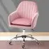 Swivel Desk Chair with Adjustable Height - Dark Pink, Velvet