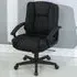 Swivel Mid Back Office Chair with Arms - Black