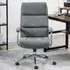 Tilting Office Chair - Charcoal Grey, Linen Fabric