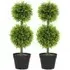 Topiary Cypress Ball Artificial Plant Pot 60cm 2 Pack - Green
