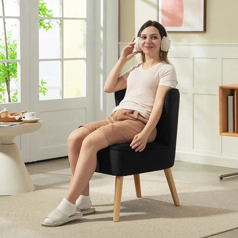 Tub Accent Chair - Black, Velvet