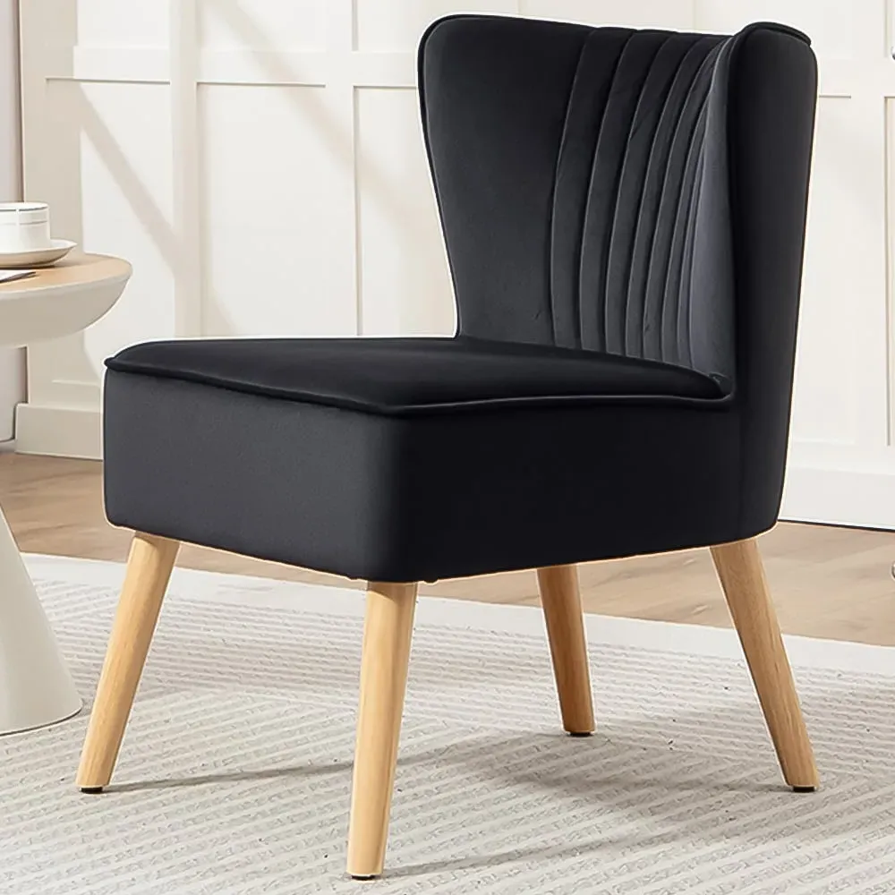 Tub Accent Chair - Black, Velvet image