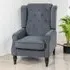 Tufted Club Accent Armchair - Grey, Fabric