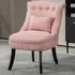 Upholstered Fabric Tub Chair - Pink
