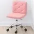 Vanity Chair with Rolling Wheels - Pink