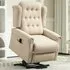 Wingback Electric Power Lift Recliner Armchair - Beige
