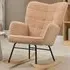 Wingback Rocking Chair - Brown, Berber Fleece