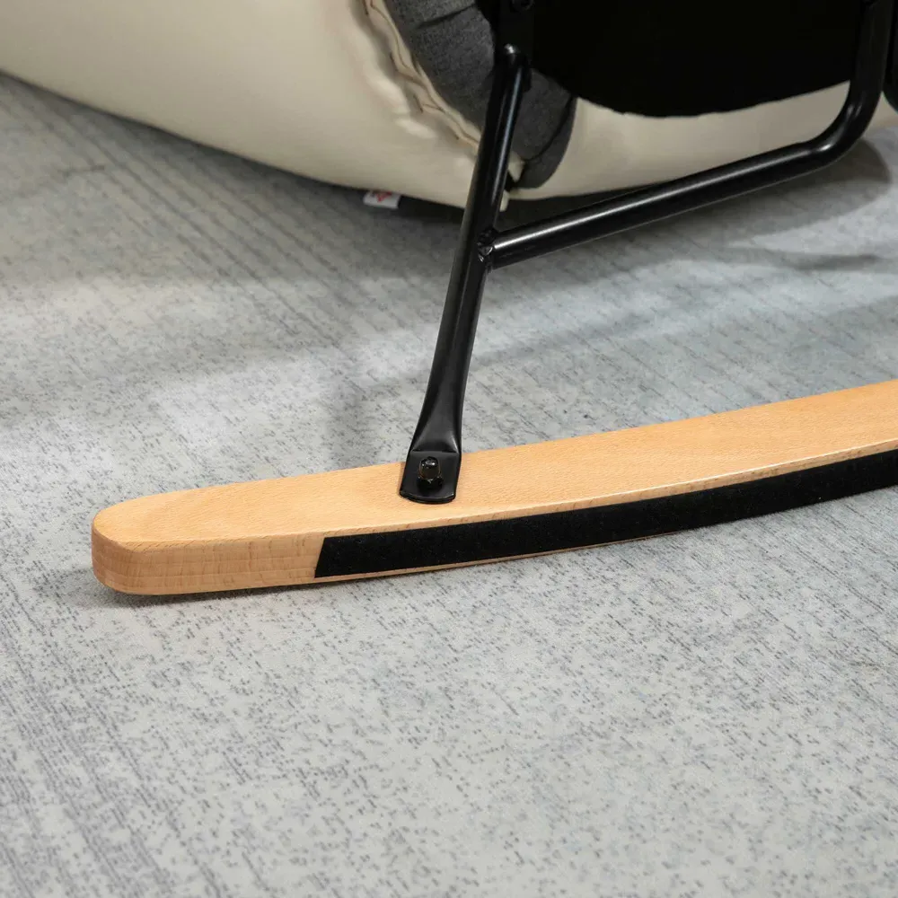 Wingback Rocking Chair - Grey, Upholstered