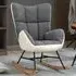 Wingback Rocking Chair - Grey, Upholstered