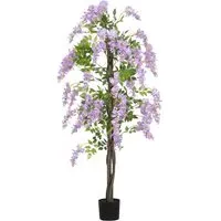 Wisteria Artificial Flower Plant Pot 180cm - Purple