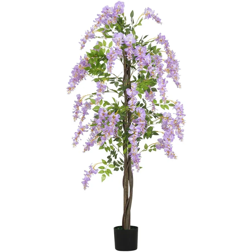 Wisteria Artificial Flower Plant Pot 180cm - Purple image