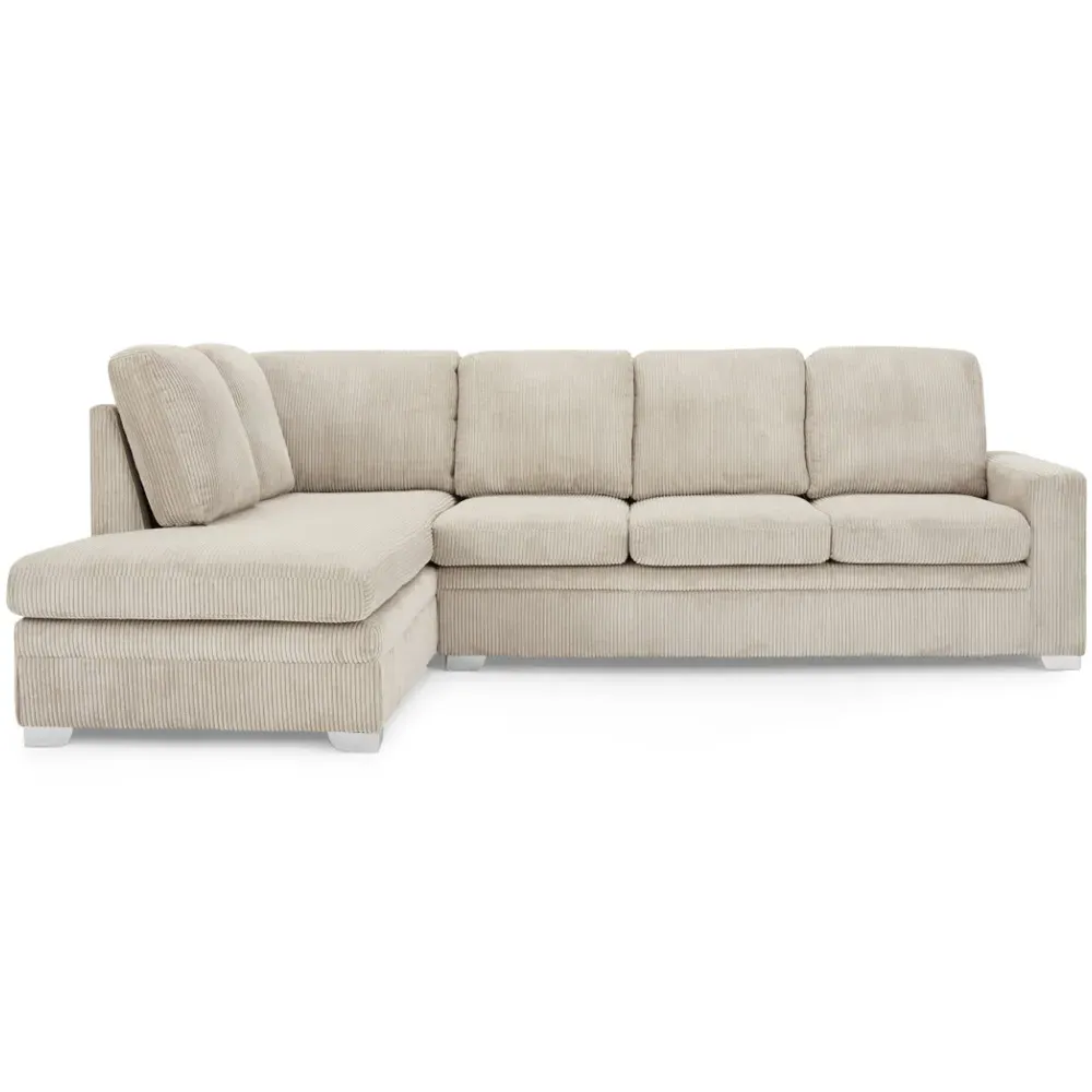 Alcott 6-Seater L-Shaped Corner Sofa - Mocha, Jumbo Cord
