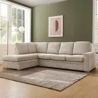 Alcott 6-Seater L-Shaped Corner Sofa - Mocha, Jumbo Cord