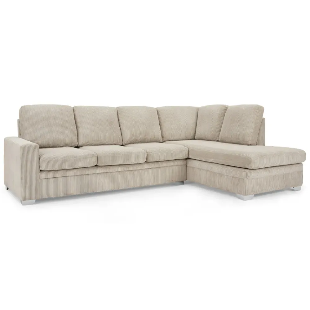 Alcott 6-Seater L-Shaped Corner Sofa - Mocha, Jumbo Cord