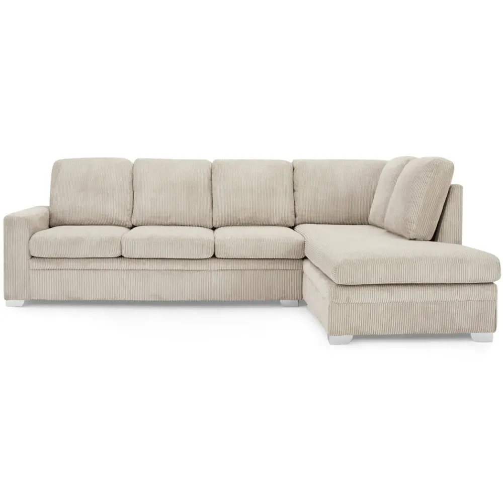 Alcott 6-Seater L-Shaped Corner Sofa - Mocha, Jumbo Cord
