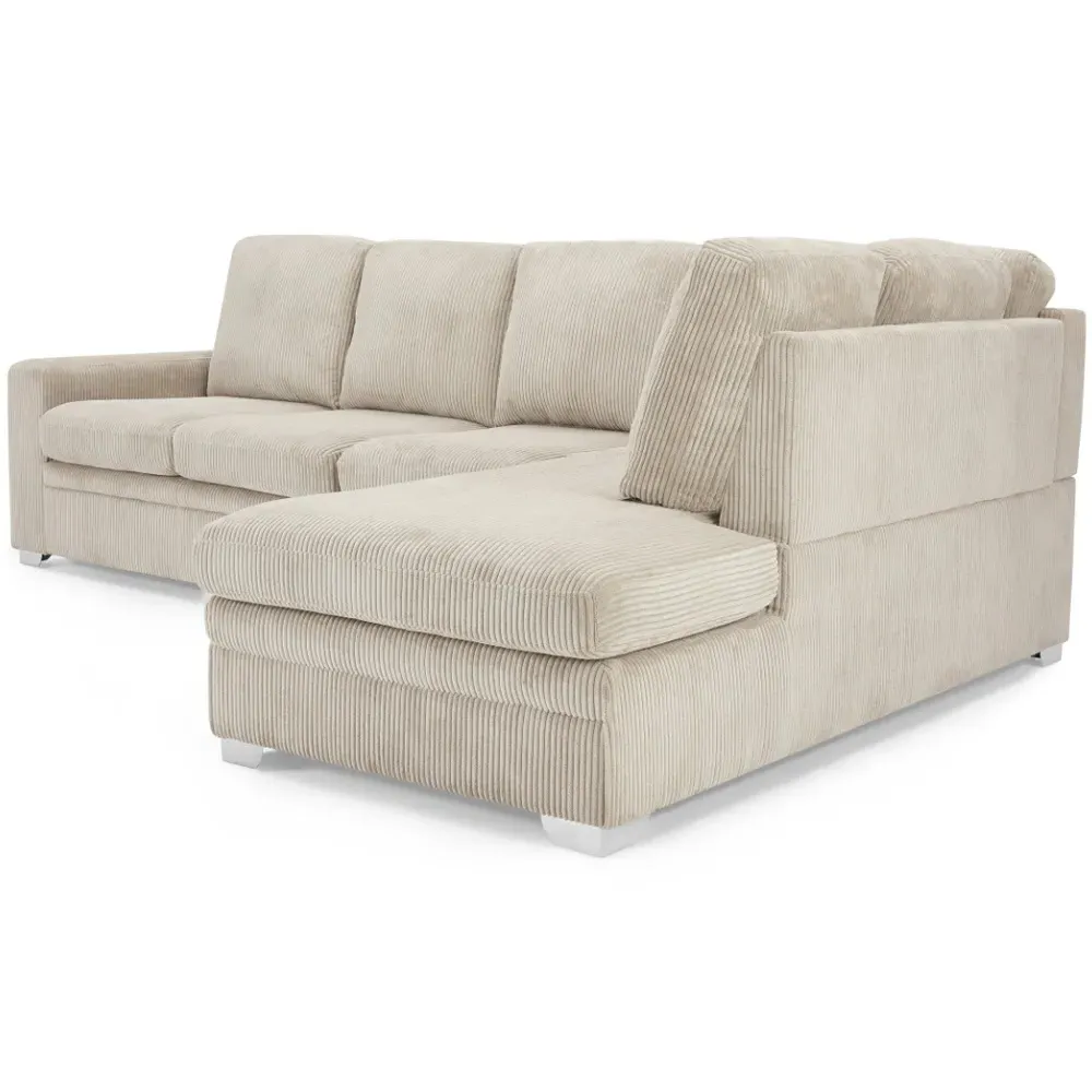 Alcott 6-Seater L-Shaped Corner Sofa - Mocha, Jumbo Cord
