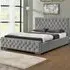 Arya Super King Ottoman Bed - Silver, Chenille