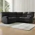 Benton 5-Seater Electric Recliner Sofa - Black, Faux Leather