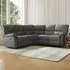 Benton 5-Seater Electric Recliner Sofa - Grey, Faux Leather