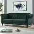 Calgary 2-Seater Sofa Bed with Click-Clack - Green, Velvet