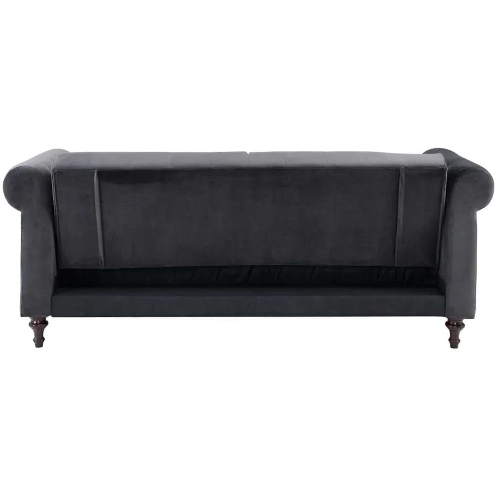 Calgary Double Sleeper Sofa Bed with Click-Clack - Grey, Velvet