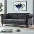 Calgary Double Sleeper Sofa Bed with Click-Clack - Grey, Velvet