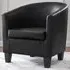 Canberra Tub Chair - Black, PU Leather