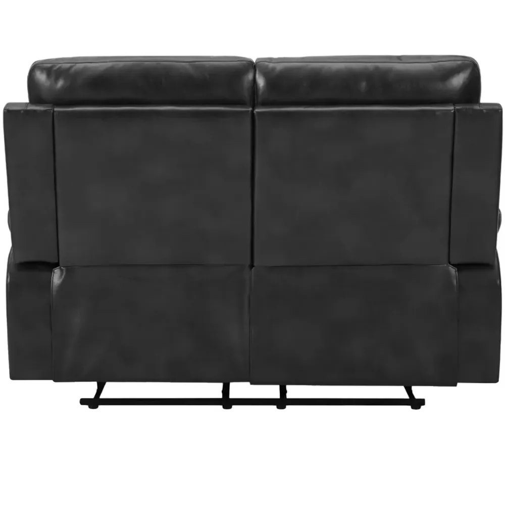 Carson 2-Seater Electric Recliner Sofa - Black, Faux Leather