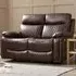 Carson 2-Seater Electric Recliner Sofa - Brown, Faux Leather